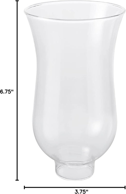 Aspen Creative 23066-01 1-1/2" 6-3/4" 3-3/4" Clear Flare Shaped Transitional Style Replacement Glass Shade, Fitter