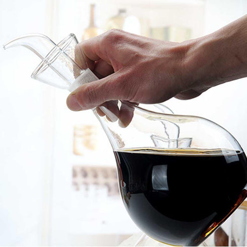 LumaGrove 400ML 850ML(850ML) Oil and Vinegar Dispenser Glass, Non-Drip High Borosilicate Glass Olive Oil and Vinegar