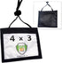 Nylon Neck Wallet Badge Holder with Lanyard - 4 X 3 Credential & Travel Badge Holder with 3 Pockets by Specialist ID