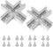 POWERTEC 71415-P2 T-Track Intersection Kit - 2 Sets for 3/8" Mitered T Track with Mounting Hardware