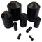 Electriduct 1.5" Heat Shrink End Cap Adhesive Lined Waterproof Insulation Terminal Seal - 10 Pieces, Black