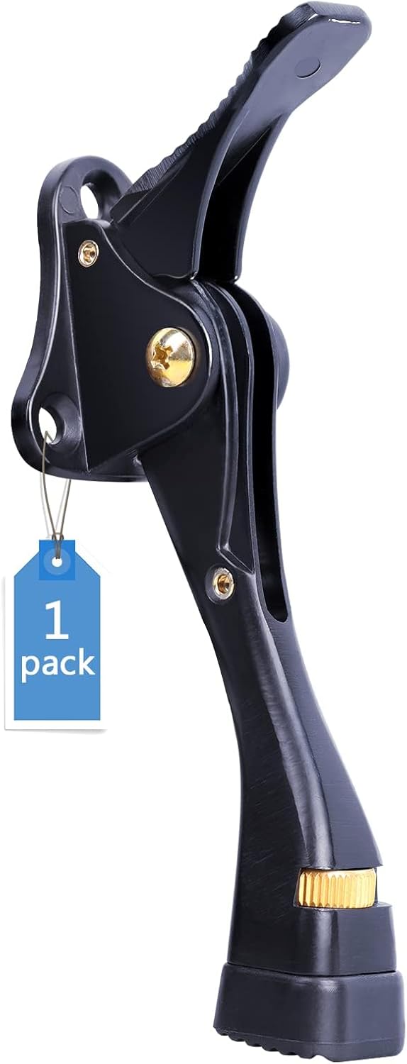 Gotega Door Stopper, 1/2/4 Packs Kickdown Door Stop with Adjustable Height and Rubber Tip