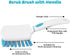 3 Pack Set, Scrub Brush Heavy-Duty Scrub Scrubbing Brushes for Cleaning, Grout Brush with Stiff Bristles Cleaning Brush