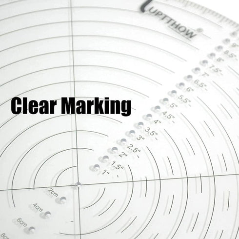 Acrylic Round Center Finder Compass, 10inch Clear Tool for Center Woodworking Drawing Circles, Wood Turning Lathe