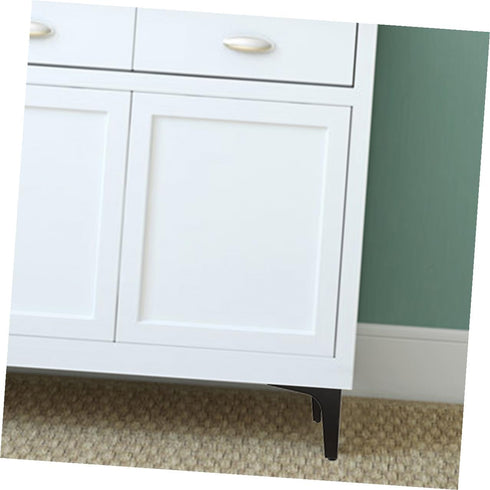 FUTUREORYY 4pcs 17cm Black Metal Triangle Furniture Legs Coffee Table Legs Sofa Support Cabinet Replacement Parts