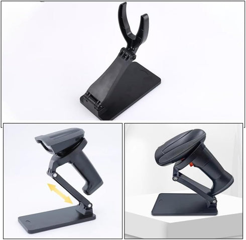 Alipis Universal Barcode Scanner Holder Adjustable Multi-Angle Foldable Hands-Free Stand with Stable Compact Base