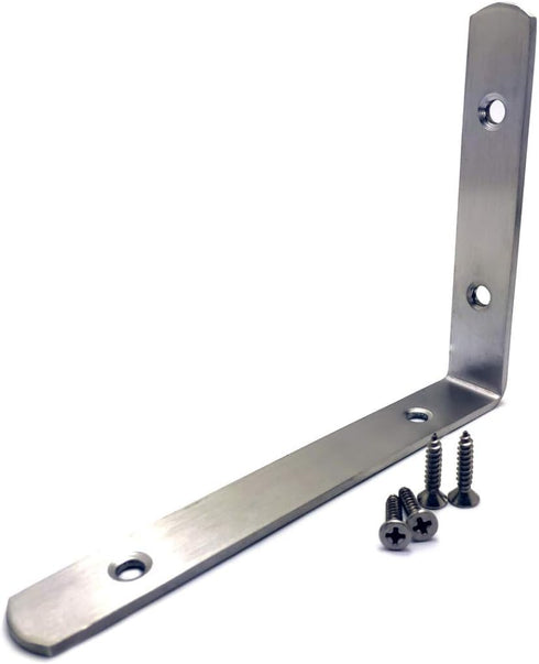 ZHome 110X150MM Corner Brace Shelf Bracket Heavy Duty Black Steel L Corner Brace,