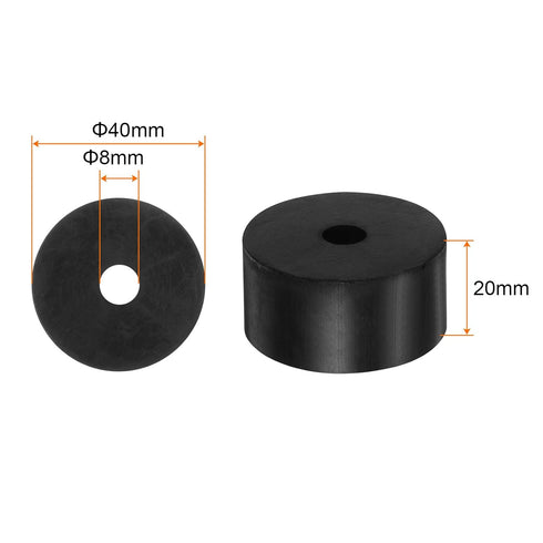 8pcs Rubber Spacer, 1.57 Inch OD Neoprene Round Anti Vibration Isolation Pads for Home Cars Boat Accessories