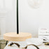 E27 E14 ORFOFE Solid Wood Round Table Lamp Base with Socket Lightweight Stable Wooden Lamp Base for Led Desk Light