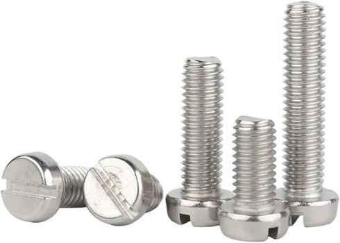 KWVBSDJGU 304 DIN84 GB65 Bolts,M1.6 M2 .5 M3 M4 M5(M4x50mm 20pcs) Slotted Cheese Head Screw Stainless Steel Slot Column