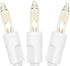 50 100 Bulb 6-Inch Commercial Novelty Lights Feet Incandescent Mini Light String, Clear with Spacing on White Wire, UL