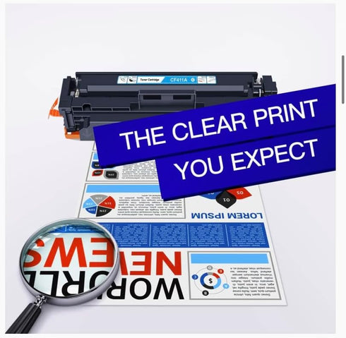 GPC Image Compatible Toner Cartridge Replacement for HP 410A CF411A for Laserjet Pro MFP M477fdw M477fdn M477fnw Pro