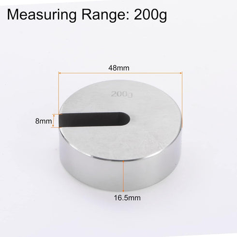 Slotted Calibration Weight 200g M1 Precision Stainless Steel for Digital Balance Scales