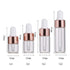 30 Pcs Clear Glass Dropper Bottles - Essential Oil Sample Bottles with Rose Gold Lids (1ml)