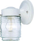 HomeRoots Outdoor Wall Light with Clear Jelly Jar Globe