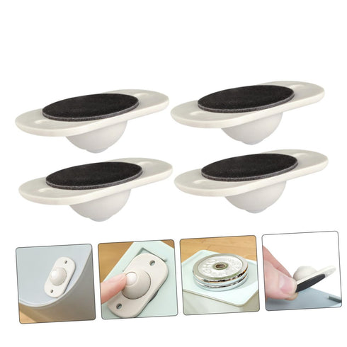 8pcs Self-Adhesive Sticky Casters for Easy Movement of Storage Boxes Trash Cans and Furniture Wheels with Construction