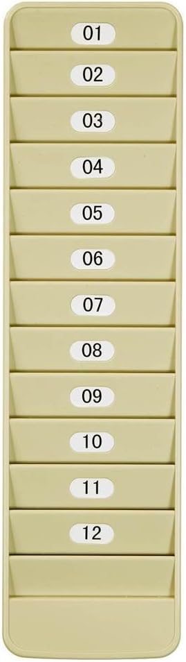 Pyramid Time Systems 500-12 Badge Rack, 12 Pockets, Lightweight Durable Plastic for Cards