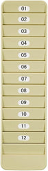 Pyramid Time Systems 500-12 Badge Rack, 12 Pockets, Lightweight Durable Plastic for Cards