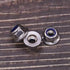 M8 x 1.25mm Flange Washer Nylon Insert Hex Locknuts - 10 PCS, 304 Stainless Steel 18-8, Bright Finish