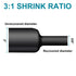 2 Inch Heat Shrink Tubing - 5 Ft 3:1 Ratio Waterproof Adhesive Lined Dual Wall Shrinkable Wire Wrap Tube