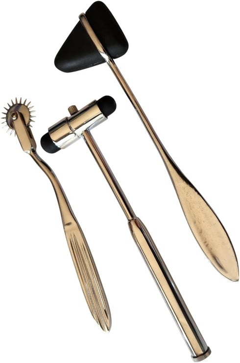 MedTouch Set, Hammer Neurological Percussion Reflex Taylor Buck Pinwheel Diagnostic Kit for Nurses, EMS, Medical