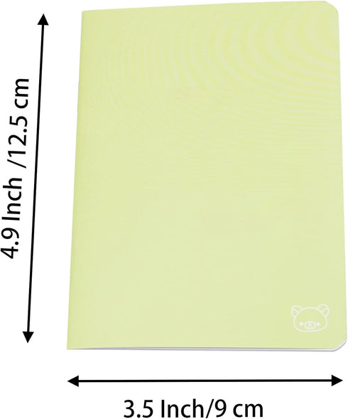 Yansanido 12 Pcs 4.9 Inch x 3.5 Inch Pocket Notebook 24 Sheets (48 Pages) 7mm College Ruled Portable Steno Notebooks Mini Notepads (12)