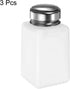 3pcs Solvent Alcohol Dispensers, 200ml Push Down Liquid Dispenser Pump with Stainless Steel Lid for Acetone