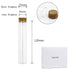 SUPERLELE 18pcs Glass Test Tube, 25×120mm Clear Flat Test Tubes with Cork Stoppers for Plants Propagation, Scientific Experiments, Bath Salt and Candy Storage