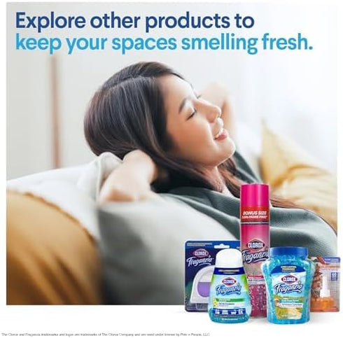 30 Closet, 0.12 Oz, 6 Count Clorox Fraganzia Stick-On Gel Fresheners, Lavender with Eucalyptus Trash Can Deodorizer Up