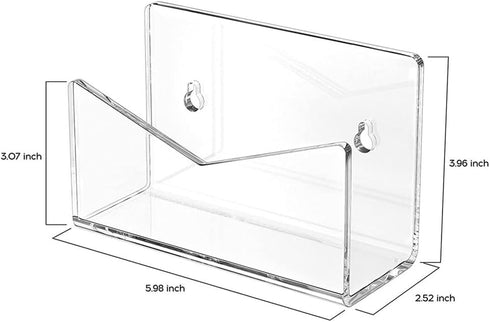 GSHLLO Clear Acrylic Mail Holder, Desk File Sorter, Letter Organizer Stand for Home Office