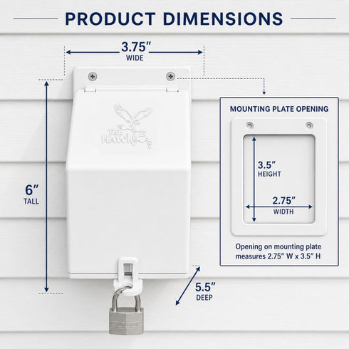 The Hawk Cover (2 Pack) Hard Shell Outdoor Faucet Cover for Winter Freeze & UV Protection, Insulated Permanent Spigot