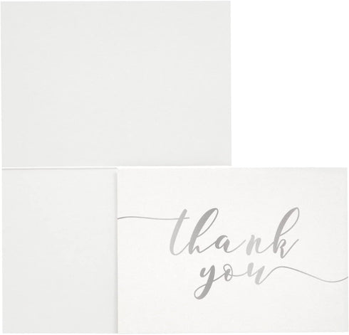 Sustainable Greetings Set Pack 120, 3.75 5 120 Thank You Notes with Envelopes - Blank Inside for Personal Messages