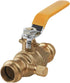 Midline Valve 532VLV034D Premium Brass Press Ball Valve with Drain, 3/4 in. Connections