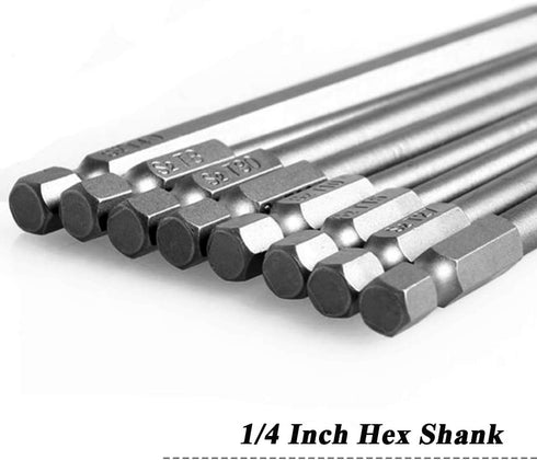Mesee 8Pcs Magnetic Torx Head Screwdriver Bits, T8-T40 S2 Steel Star Bit Set for Woodworking Home Repair