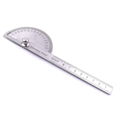 Atoplee Stainless Steel Protractor 0-180 - Adjustable Angle Finder Ruler for Woodworking