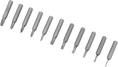 uxcell Screwdriver Bits Set, 11pcs 5/32 Inch Hex Shank Phillips Slotted, 28mm Length S2 Screw Driver Kit