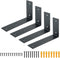 Alise Floating Shelf Brackets Heavy Duty L-Shaped Wall Brackets - Black Angle