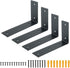 Alise Floating Shelf Brackets Heavy Duty L-Shaped Wall Brackets - Black Angle