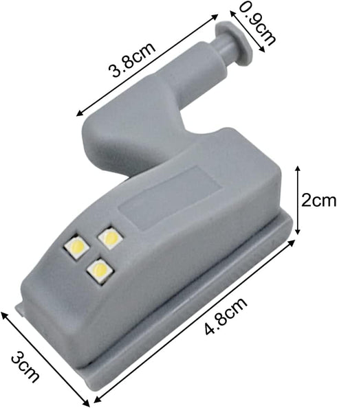 9 Pack Closet Hinge LED Sensor Light -Smart Touch Induction Cabinet Light for Kitchen Cabinet Cupboard Night Lights