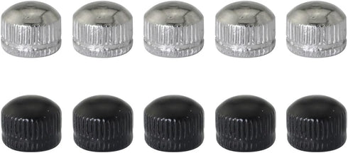 JianLing 10PCS M4 Screw Caps for Light Fixtures 9x11mm 5xChrome 5xBlack Hand Tightened
