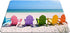 Beach Gaming Mousepad Summer Beach Colorful Chairs Mouse Pad for Computer Desk Laptop 9.5 X 7.9 Inch