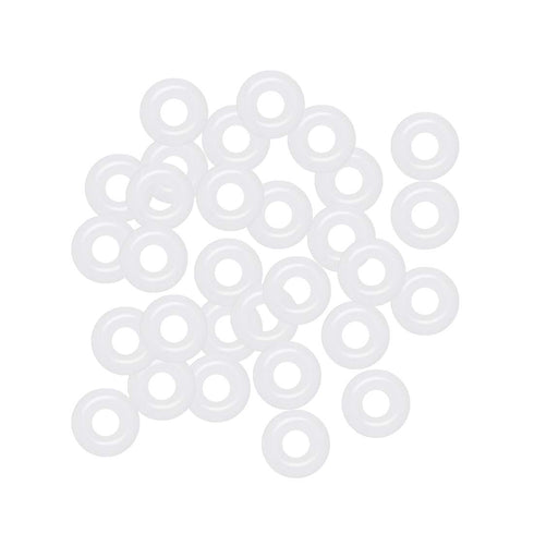 uxcell Silicone O-Rings, 5mm OD 2mm ID 1.5mm Width VMQ Seal Gasket for Pipe Repair, White, Pack of 30