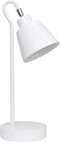 Simple Designs LD1079-WHT 16" Sleek Essentials Metal Looped Desk Task Lamp with