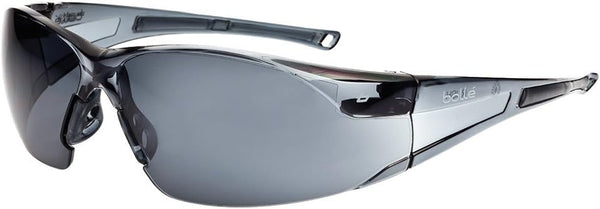 Boll Safety 253-RH-40071 Rush Safety Eyewear with Rimless Frame and Smoke Anti-Fog/Anti-Scratch Lens