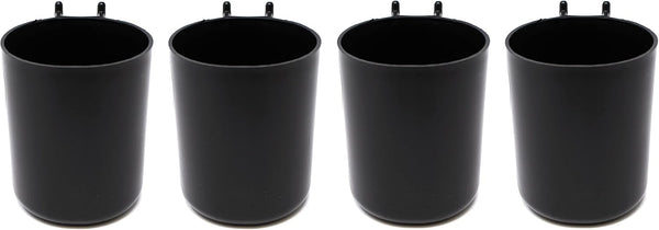 JSP Manufacturing Plastic Pegboard Hanging Cup Hook Organizer, 3 inch for Crafts/Office Supplies, 4 Pack