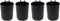 JSP Manufacturing Plastic Pegboard Hanging Cup Hook Organizer, 3 inch for Crafts/Office Supplies, 4 Pack
