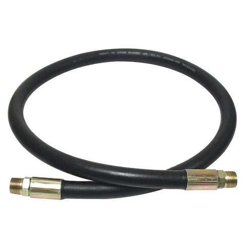Apache 98398306 1/2" x 24" 2-Wire Hydraulic Hose Male x Male Assembly, Black