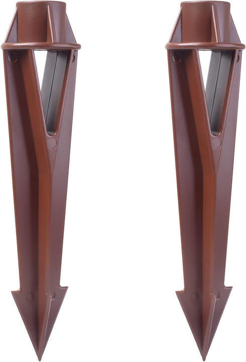 Ground Stake Spike for Outdoor Landscape Spot Path Solar Flood Light Replacement, 1/2"-14 NPSM Thread, 2 Pack