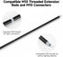 M10 10 12 Inches Lnrueg Matte Black Threaded Extension Rod, PCS Threaded Extension Rod for Pendant Light, Island