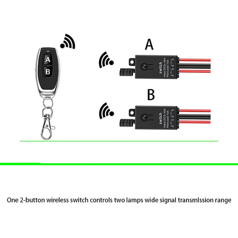 Switch12V,2 5V/12V/24V/48/10A 328FT Wireless Way Mini Remote Switch DC Relay Wireless Light Switch with Long Range